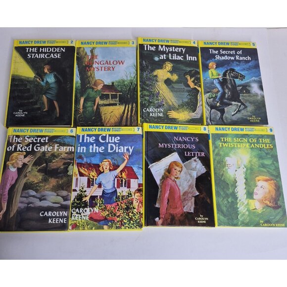 Lot Of 8 Nancy Drew Books Mystery Flashlight Hard Cover Series 2 Thru 9 - Picture 8 of 8
